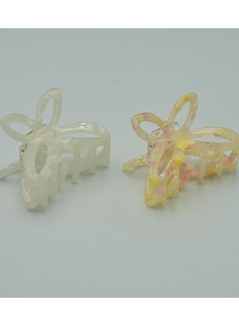 ZAAS Flutterby Small Gradient Hair Clips for Women – Non-Slip, Pack of 2 - Image 2