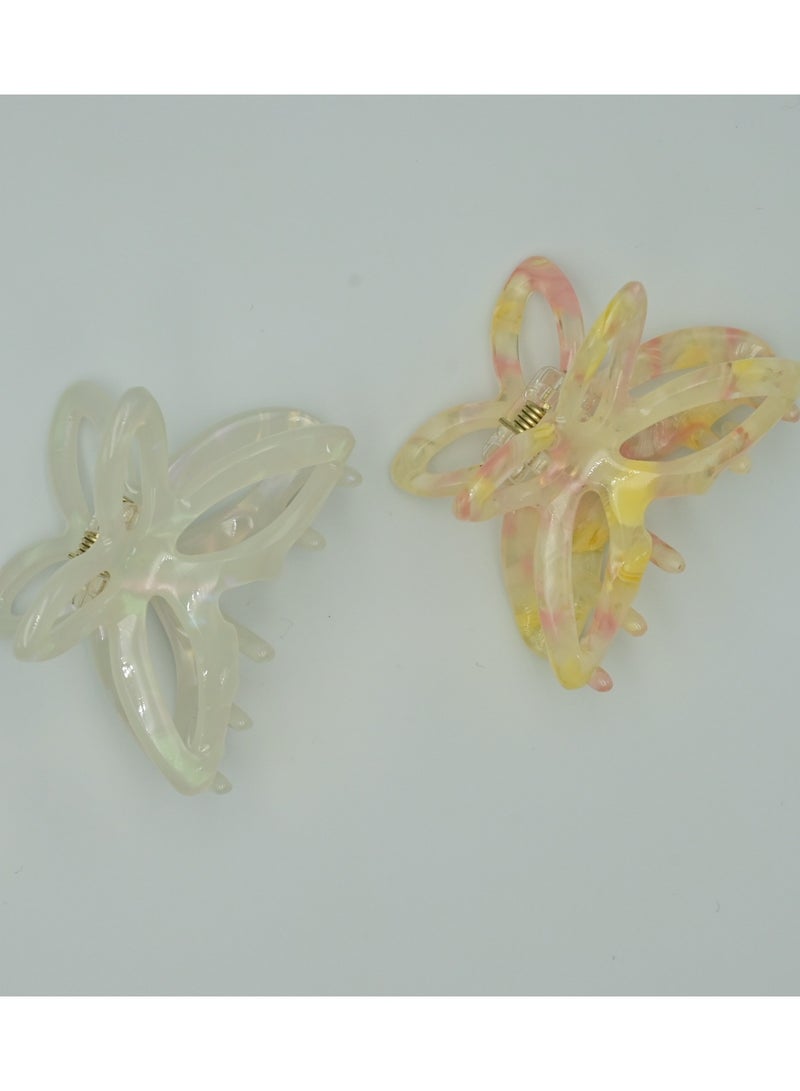ZAAS Flutterby Small Gradient Hair Clips for Women – Non-Slip, Pack of 2 - Image 3
