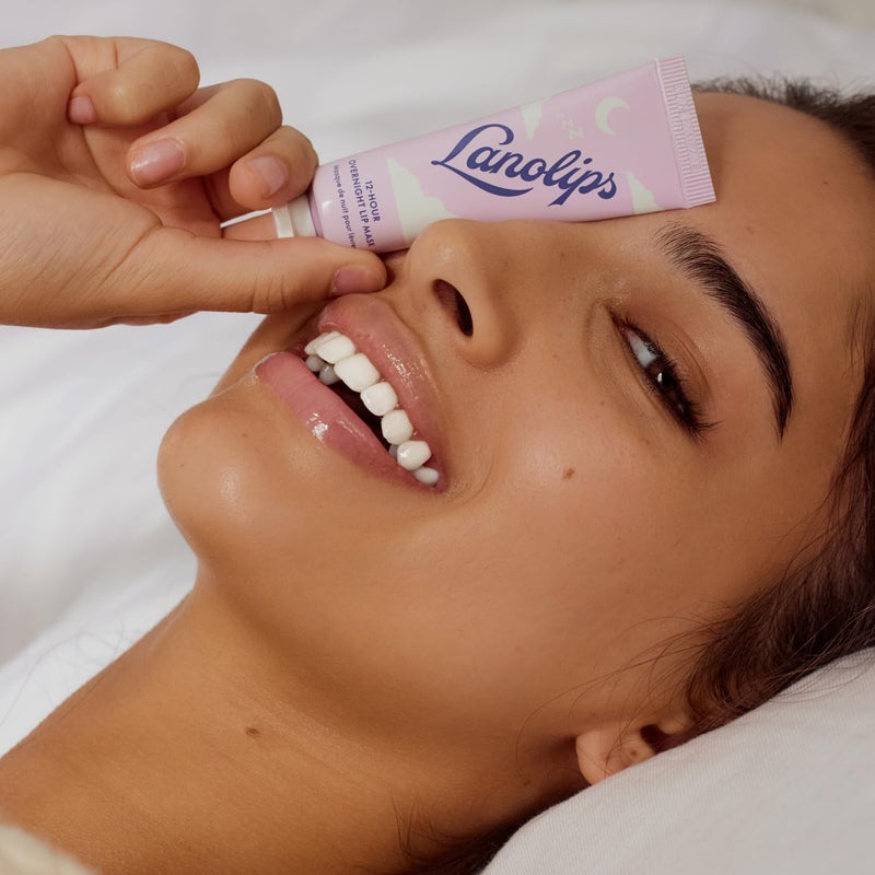 Lanolips 12 Hour Overnight Lip Mask - Rich Lanolin Lip Balm with Hyaluronic Acid, Vitamin C & Ceramides - Restore, Soften & Replenish While You Sleep - Cruelty-Free Hydrating Balm (0.52 oz / 15 g) - Image 4