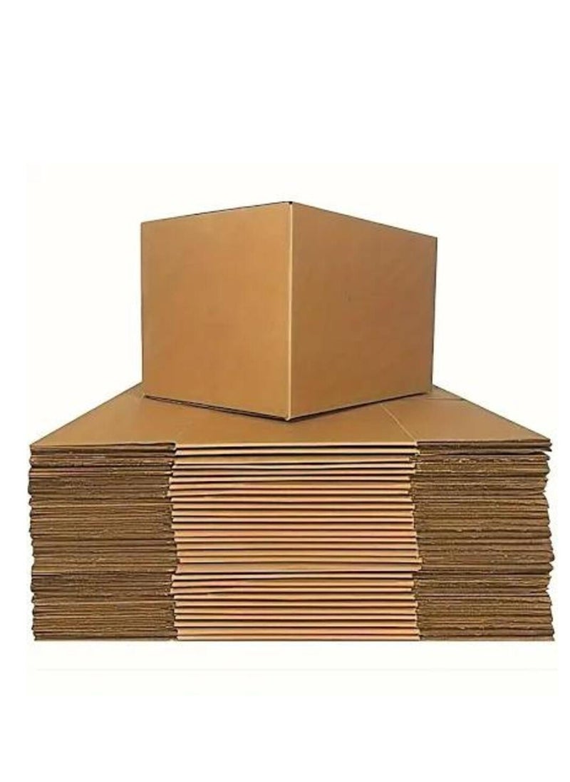 Generic - Set of 5 Heavy-Duty Shipping Boxes – 50x50x50 cm – Strong Foldable Cardboard Cartons for Packaging, Moving, and Storage - Image 1