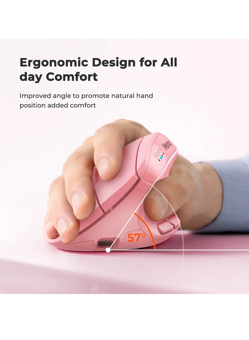 MEETION 2.4g & Bluetooth Dual-Mode Ergonomic Mouse BTM008 Ergonomic Prowess Enhanced Efficiency Multifaceted Connectivity - Image 3