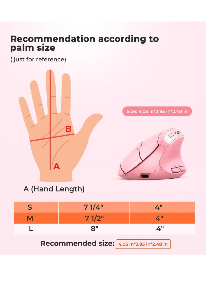 MEETION 2.4g & Bluetooth Dual-Mode Ergonomic Mouse BTM008 Ergonomic Prowess Enhanced Efficiency Multifaceted Connectivity - Image 5