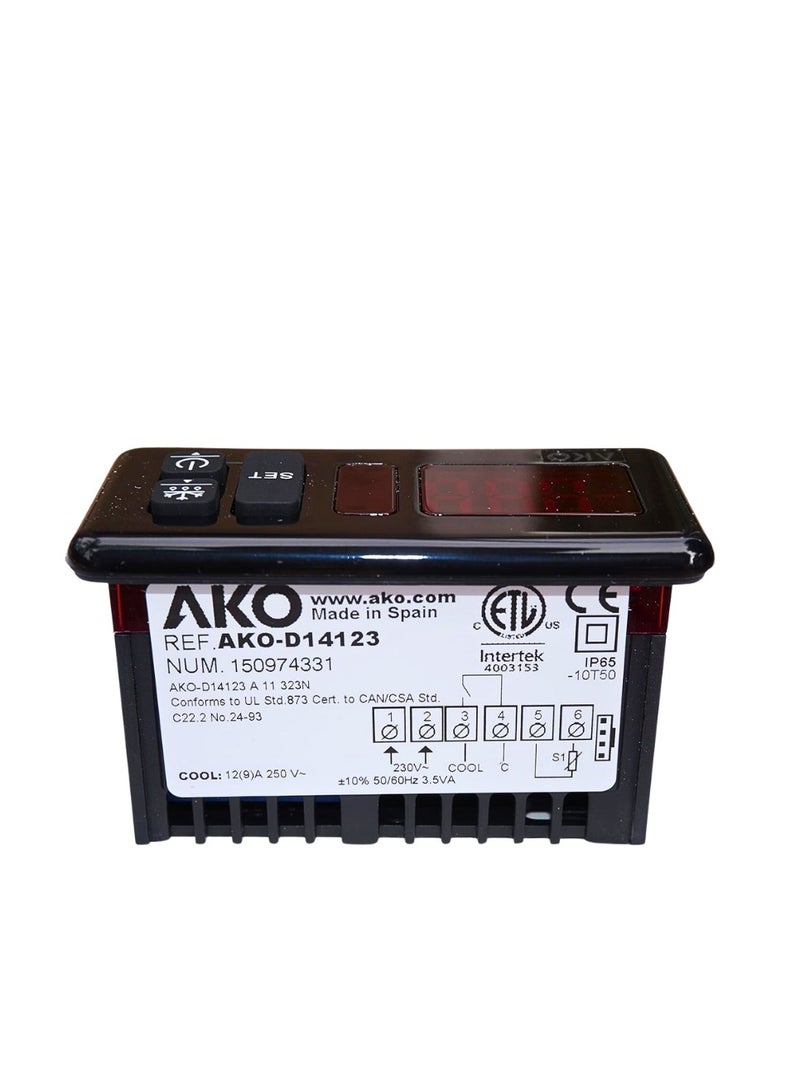 AKO D14123 Control Panel All-Purpose Commercial Mounting Refrigeration AKO SINGLE Thermostat, Digital Controller Made in Spain - Image 1