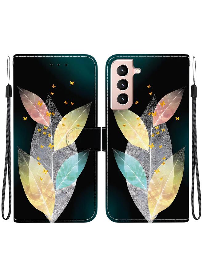 اس-توب جراب لهاتف Samsung Galaxy S21 5G جراب هاتف جلدي برسومات ملونة وملمس كريستالي - Image 1