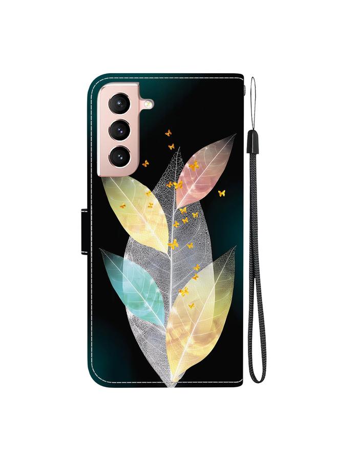 اس-توب جراب لهاتف Samsung Galaxy S21 5G جراب هاتف جلدي برسومات ملونة وملمس كريستالي - Image 3