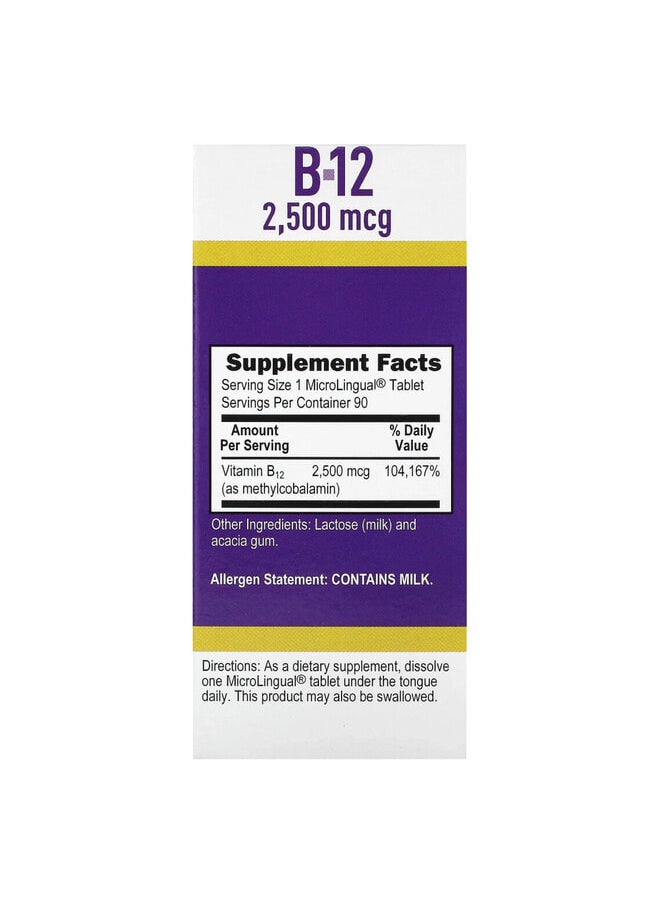 Superior Source Methylcobalamin B-12, 2,500 mcg, 90 Instant Dissolve Tablets  - Image 2