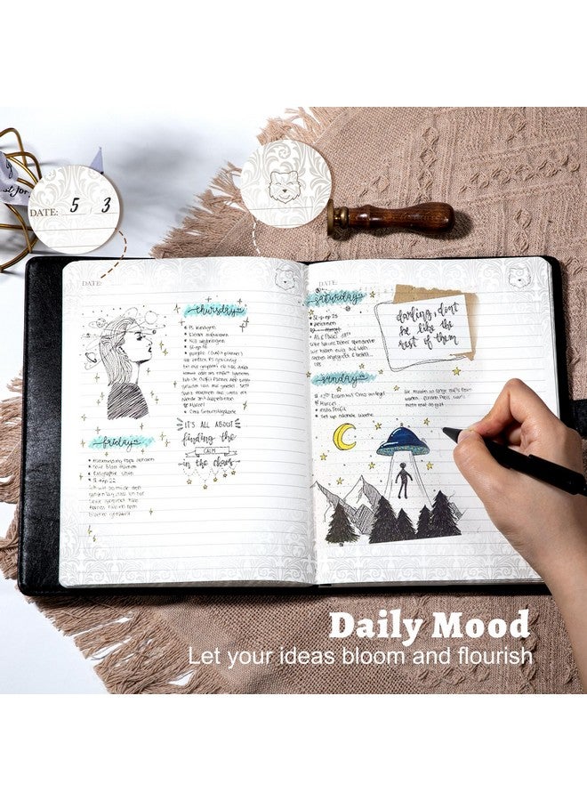 CAGIE Vintage Diary With Lock 256 Pages Leather Journal With Lock Spine Embossing Hardcover Locked Journal With Pen, 7 X 9 Inch Locking Journal For Adults Women Men, Coffee - Image 4