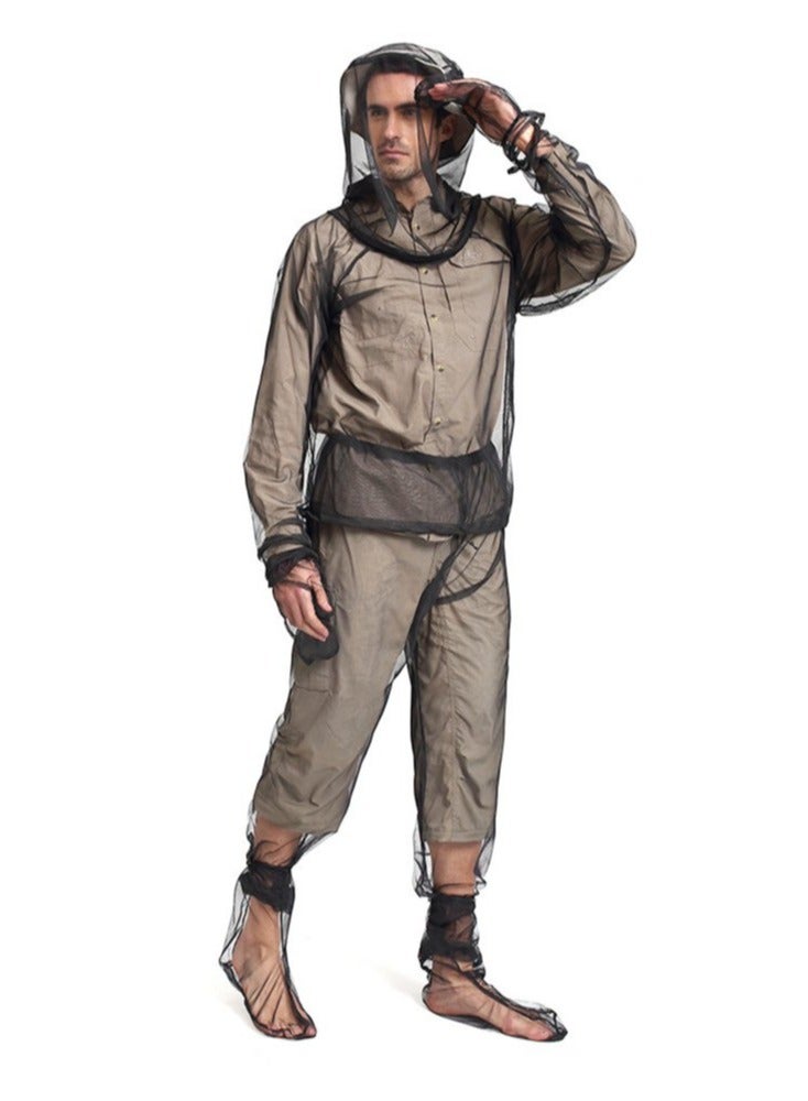 Excefore 4 Piece Mosquito Net Suit Stay Protected from Mosquitoes Lightweight Breathable Mesh Clothing for Men Women Ideal for Fishing Hiking Camping Farming and Gardening - Image 1