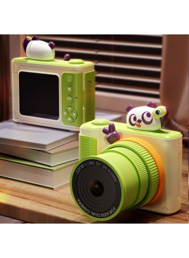 موكوم كاميرا سيلفي للأطفال بشاشة قابلة للطي 180° وعدسة تكبير – صور عالية الدقة 48MP، فيديو 1080P، ألعاب وموسيقى مدمجة، فلاش، شاشة 2.4 بوصة، تخزين قابل للتوسيع حتى 32 جيجابايت – هدية مثالية لإبداع الأطفال - Image 2