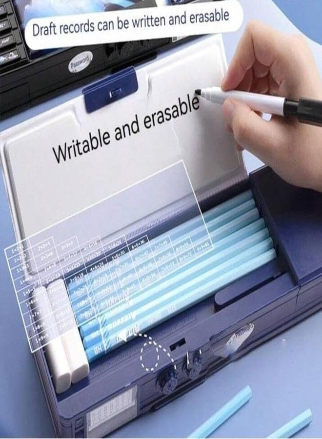 Funspark Plastic Kids Pen & Pencil Box-Suitcase Style Password Lock Pencil Case,Multi-Layer Pencil Box for Kids,Boys,Girls,Stationary Organizer Case for Kids - Image 4