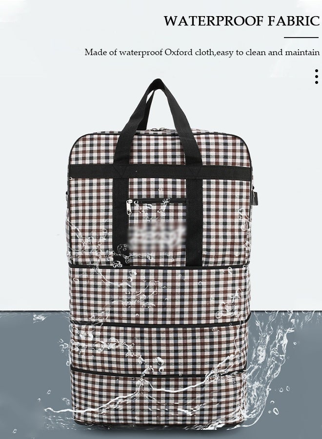 DUNISO Rolling Duffel Bag with Wheels Waterproof Travel Oxford Fabric Luggage Bag Expandable Foldable Durable Travel Duffel Bag for Men Women - Image 3