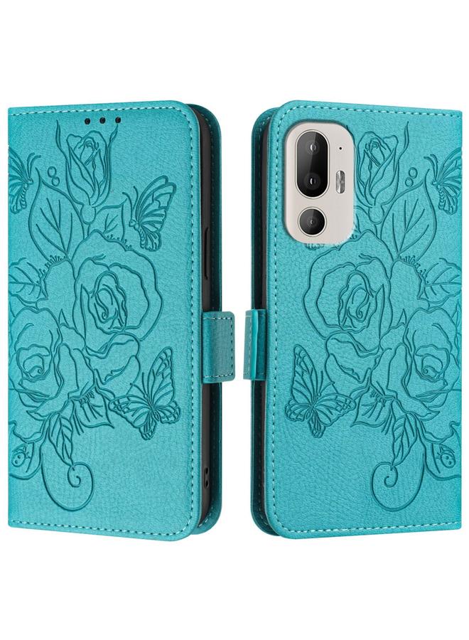 S-TOP Case For HTC U24 Pro Embossed Rose RFID Anti-theft Leather Phone Case - Image 2