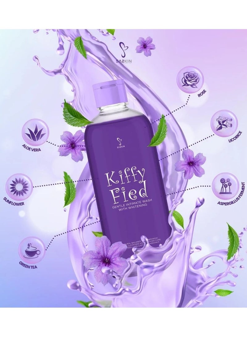 SASKIN Kiffy Fied Gentle Intimate Wash with Whitening 150ml - Image 2