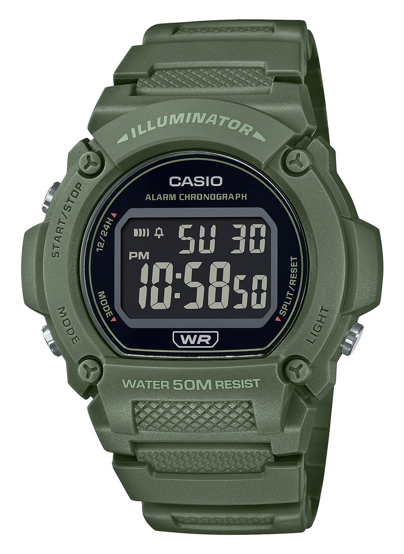 CASIO Resin Digital Watch W-219HC-3BVDF 