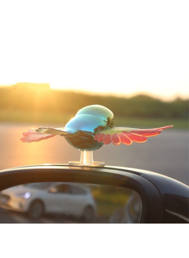 ديناميكي فلافينغ بيرد دويو (حزمة 2) | تنتشر الأجنحة تلقائياً بسرعة 30+ كم / ساعة  الزينة النهائية لمراآة الرؤية الخلفية الأحمر / الأخضر - Image 4