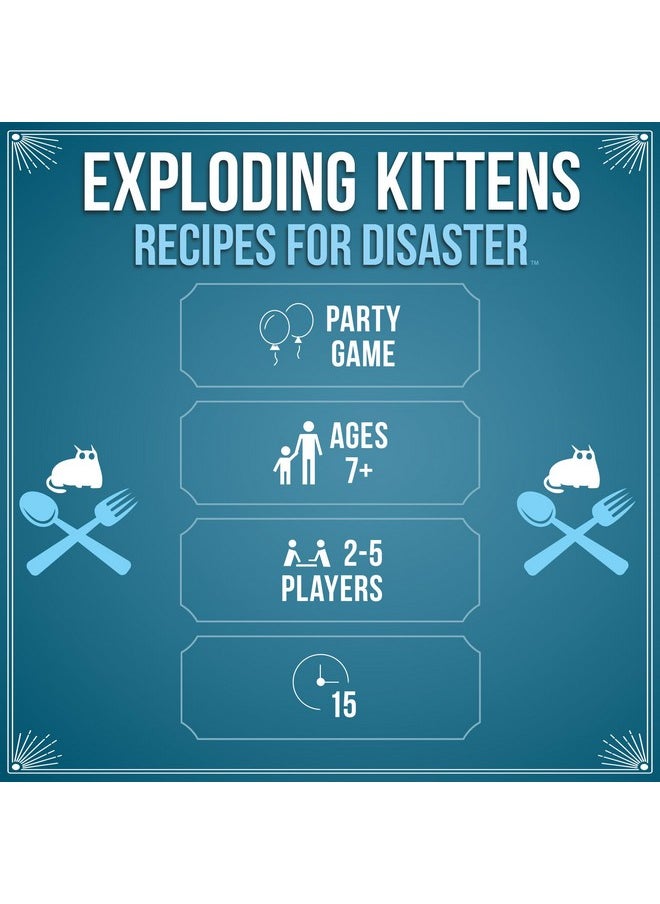 Exploding Kittens LLC Recipes for Disaster by Exploding Kittens - 2-5 Players - Ages 7+ - 15 Minutes to Play - Deluxe High Stakes Card Game - Ideal for Party, Family Game Night, Kids and Adults  - Image 2