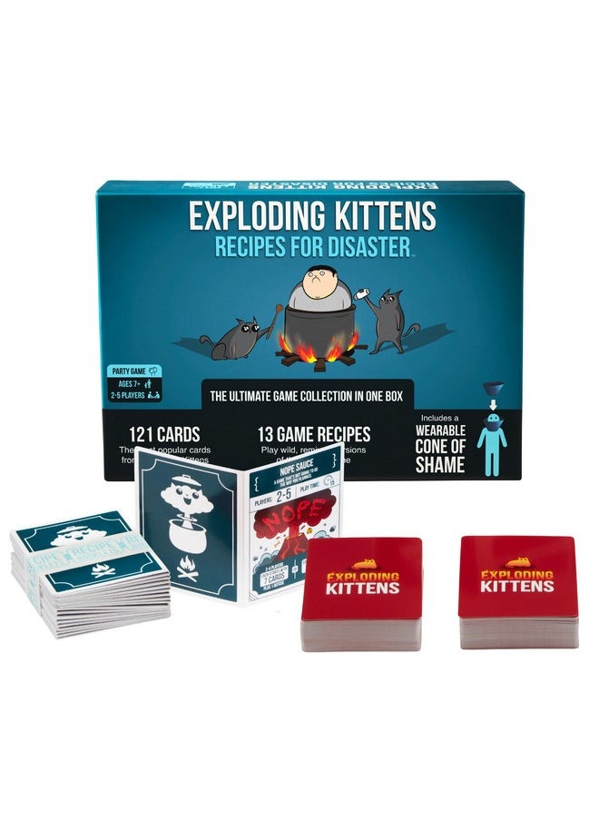 Exploding Kittens LLC Recipes for Disaster by Exploding Kittens - 2-5 Players - Ages 7+ - 15 Minutes to Play - Deluxe High Stakes Card Game - Ideal for Party, Family Game Night, Kids and Adults  - Image 1