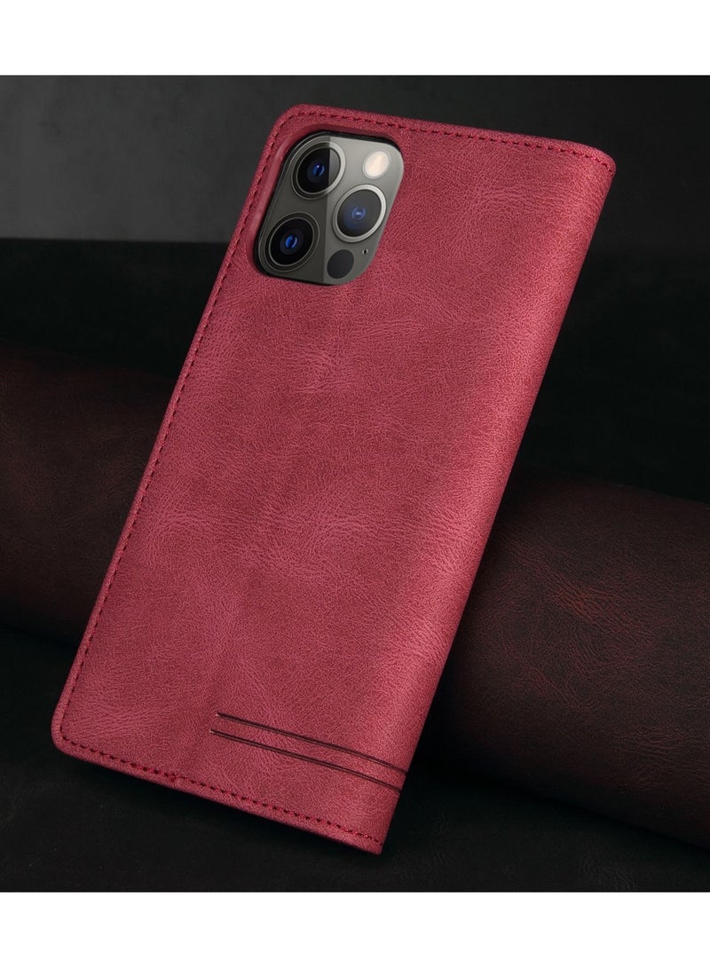 Suteni Flip Cover Leather Protective Hidden Card Slots Phone Case for iPhone - Image 2