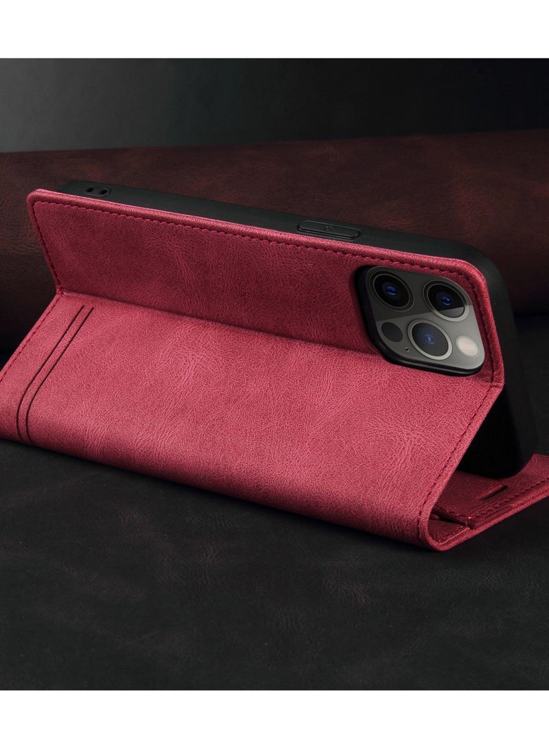 Suteni Flip Cover Leather Protective Hidden Card Slots Phone Case for iPhone - Image 4