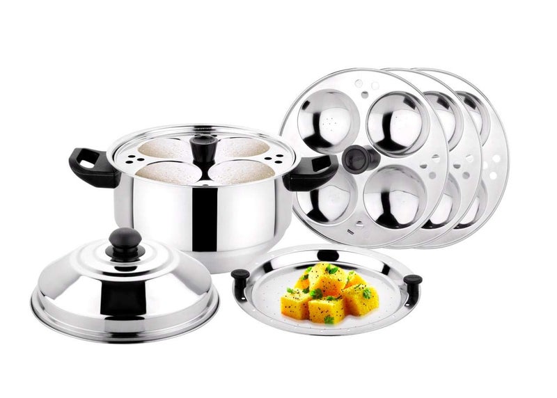 Luxuria Stainless steel Eco 16 Standard Idli Maker silver - Image 1