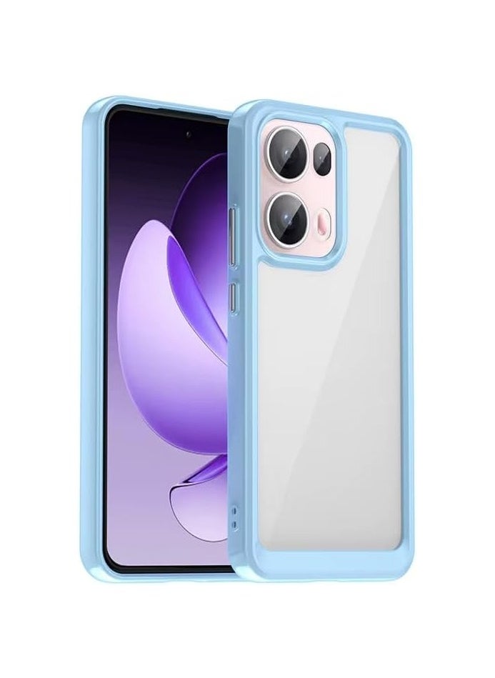 جنرال - غطاء شفاف لـ OPPO Reno13 Pro، غطاء خلفي شفاف من الأكريليك الصلب، حواف TPU ناعمة، غطاء مقاوم للسقوط والصدمات لـ OPPO Reno13 Pro 5G. - Image 1