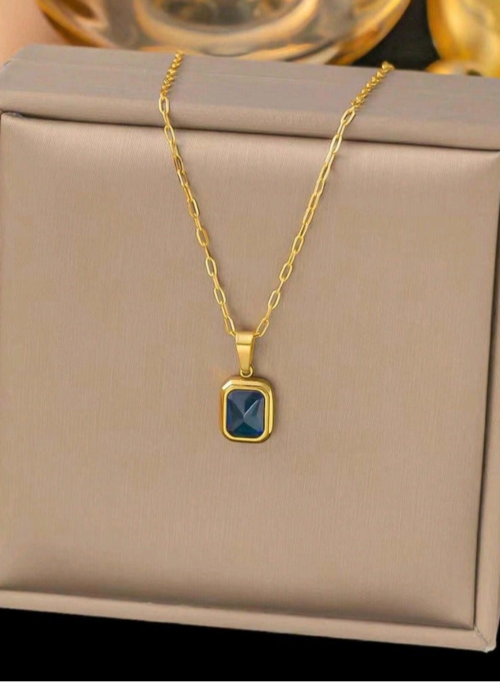 Attractives Trendy & Simple Stainless Steel Gold Plated Necklace For Women - Image 2