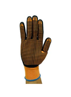 TAHA SAFETY N2512 Orange Dotted Foam Safety Gloves - High Dexerity Durable Grip and Protection | PACK OF 2 Pair - pzsku/ZE537909EE2A1611BFCE2Z/45/_/1733240124/1262d5ba-559d-4293-8efc-a860abf2862b