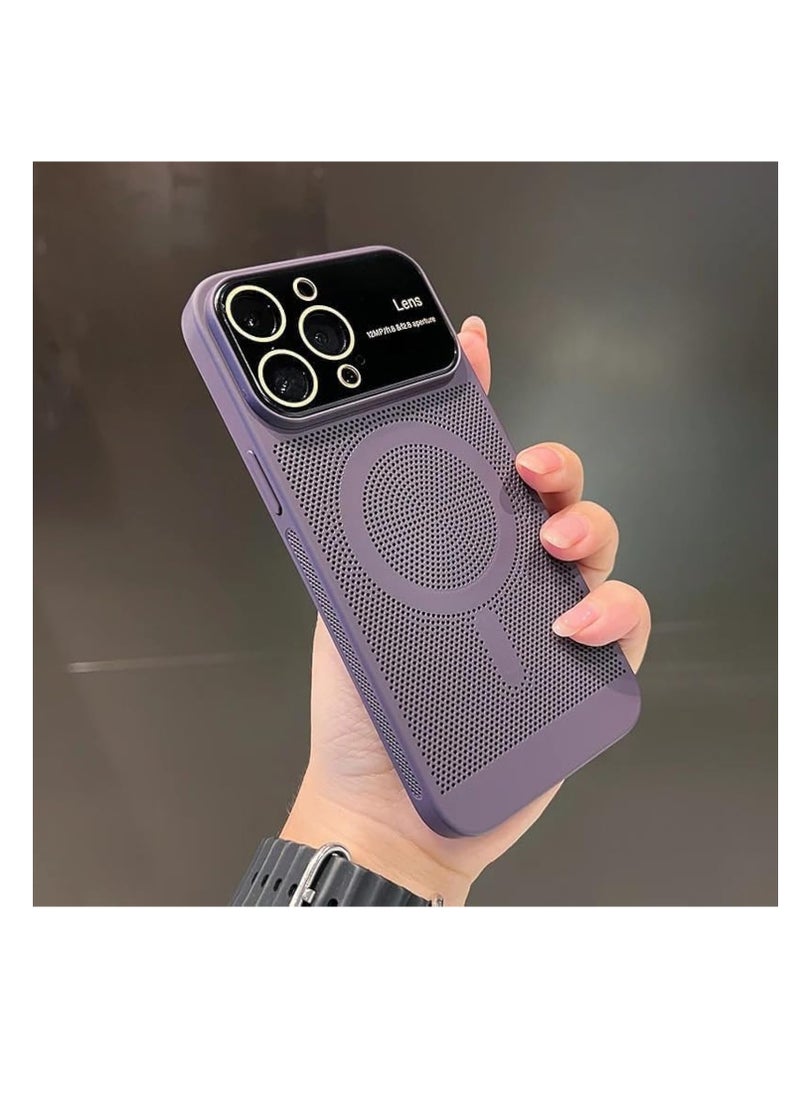 Generic - Case For iPhone 14 /iphone 13 Heat Dissipation Case with Built-in Camera Lens Protector Slim Fit Breathable Cooling Anti-Fingerprint Hard PC Back Shockproof Cover - Image 1