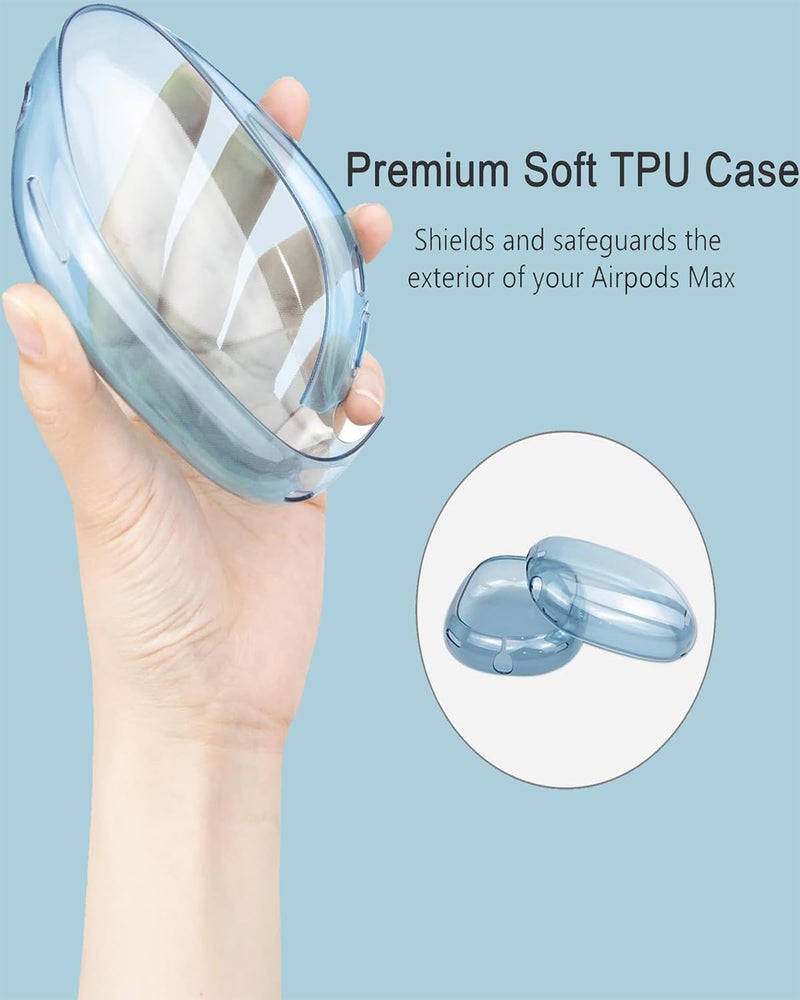KalamkariX 3PCS Case for Over-Ear Headphones, Over-Ear Headphones, Transparent Blue Sky Blue Protective Cover, Premium Material, Lightweight Design - Image 2