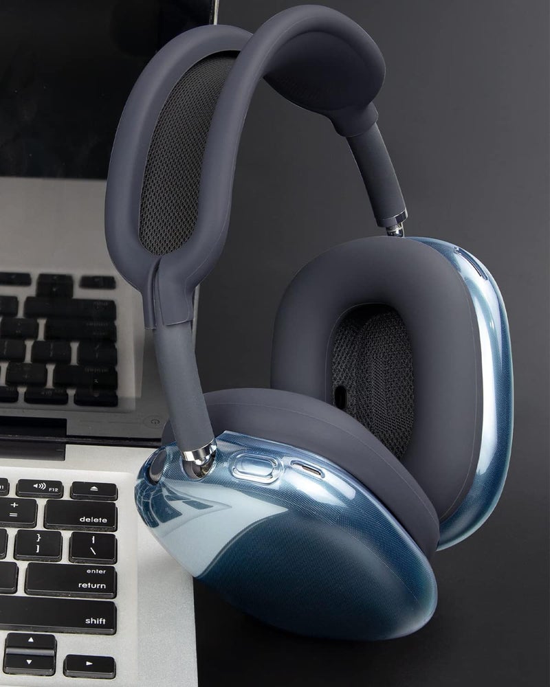KalamkariX 3PCS Case for Over-Ear Headphones, Over-Ear Headphones, Transparent Blue Sky Blue Protective Cover, Premium Material, Lightweight Design - Image 4