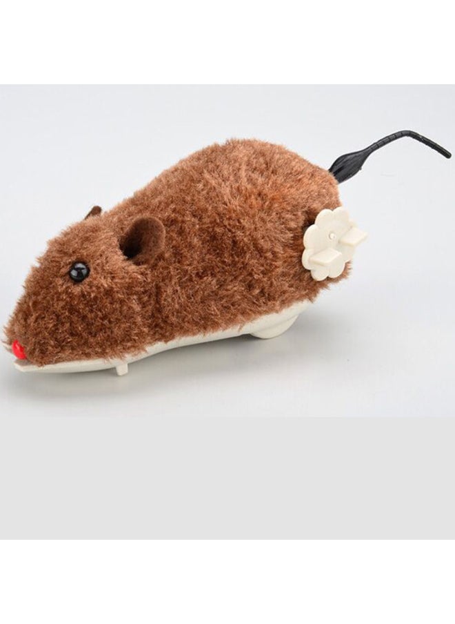 Generic - Winding Clockwork Plush Little Mouse Winding Mouse Can Jump And Shake Tail Pet Dog Cat Toy Wholesale-Color:Clockwork Plush Mouse - Image 1
