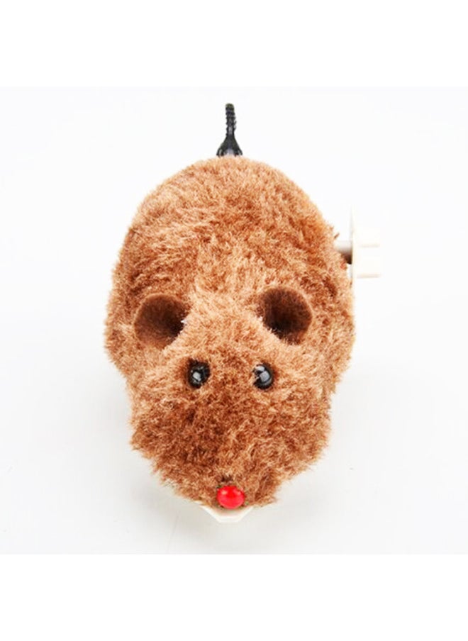 Generic - Winding Clockwork Plush Little Mouse Winding Mouse Can Jump And Shake Tail Pet Dog Cat Toy Wholesale-Color:Clockwork Plush Mouse - Image 1