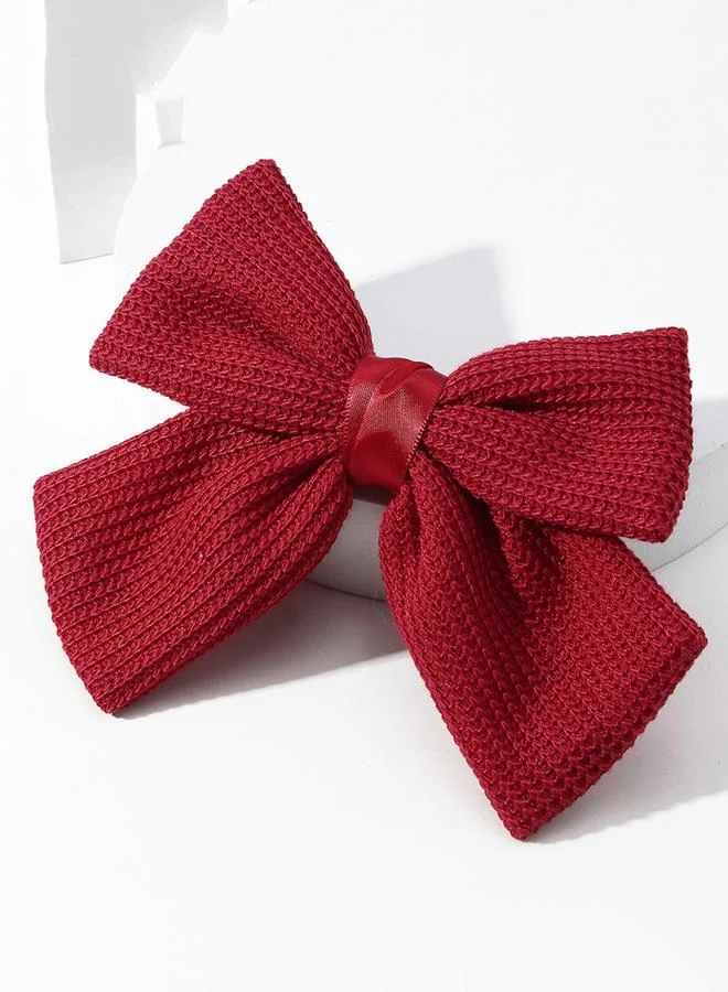 Take Two Take Two Textured Bow Hair Clip