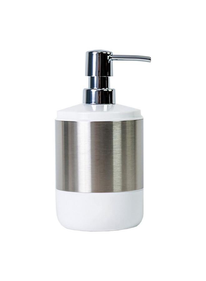 Primanova Lima Xl Stainless Steel And Plastic Liquid Soap Dispenser White And Silver 800Ml - Image 2