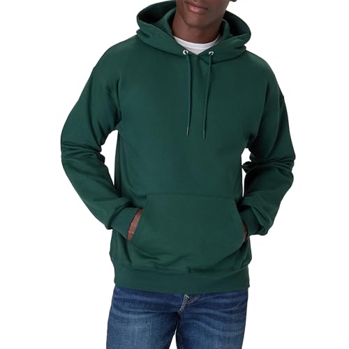 Hanes Men's Ultimate Cotton Heavyweight Pullover Hoodie Sweatshirt, Deep Forest, Medium - Image 1
