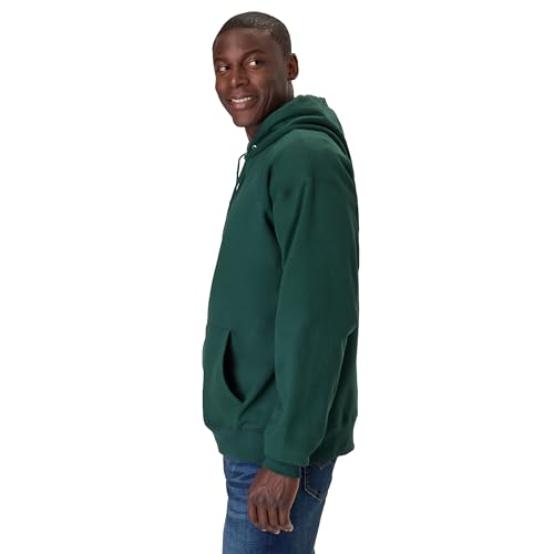 Hanes Men's Ultimate Cotton Heavyweight Pullover Hoodie Sweatshirt, Deep Forest, Medium - Image 3