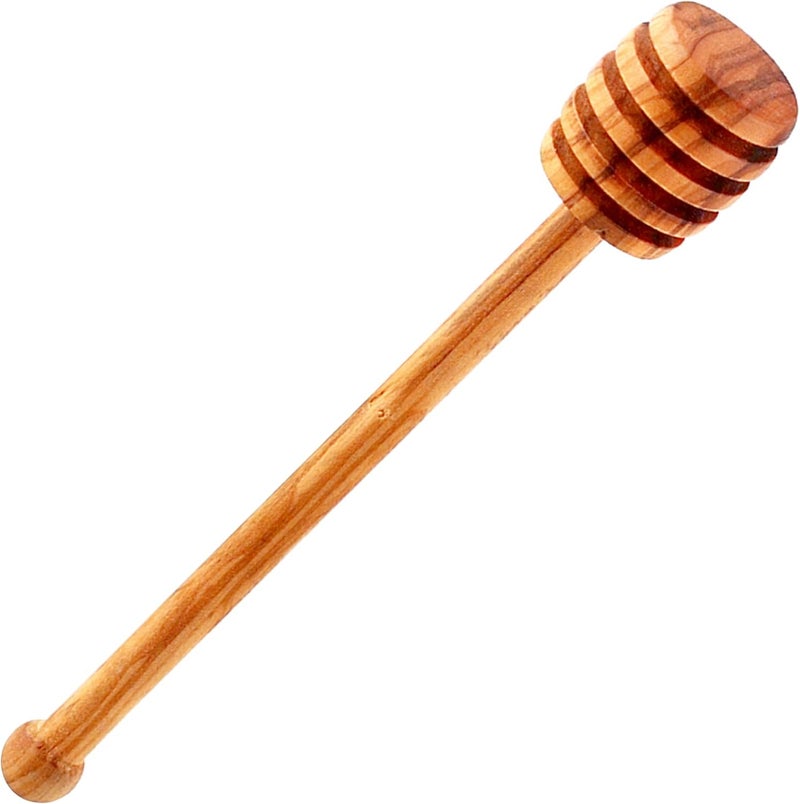 Eddingtons HIC Honey and Syrup Dipper Stick Server, Fine Italian Olive Wood, 6.5-Inches, Tan - Image 1