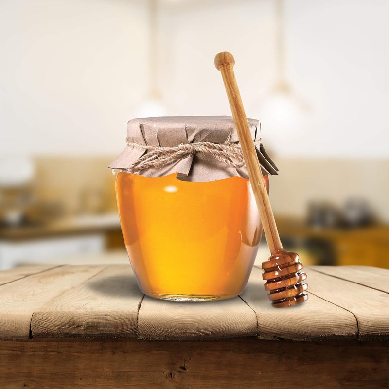 Eddingtons HIC Honey and Syrup Dipper Stick Server, Fine Italian Olive Wood, 6.5-Inches, Tan - Image 2
