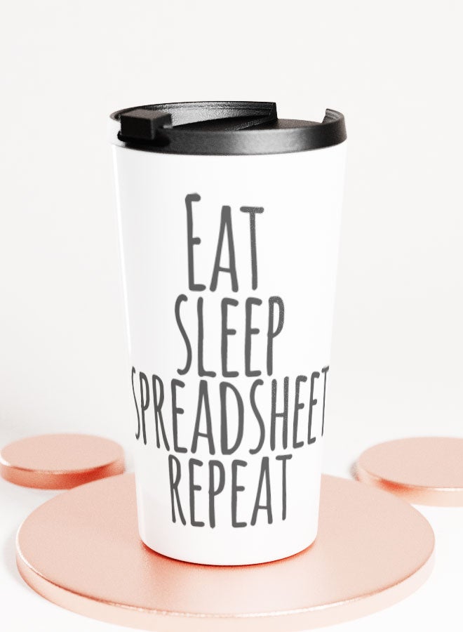 LIT White Tumbler  Funny Office Design Travel Tumbler Funny Colleague Gift Idea Funny Office Quote - Image 1