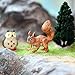 Gemini&Genius GeminiGenius Woodland Animal Toys 6Pcs Forest Animal Toy Figures with Bear Hedgehog Deer Raccoon Squirrel and Owl North American Wildlife Great Cake Toppers for Baby Shower and Gifts for Kids - Image 4