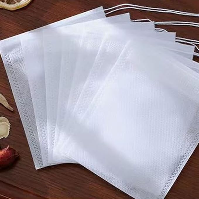 Armastuse 400 Pcs Filter BagsTea Filter BagsDisposable Drawstring Tea Filter BagsEmpty Tea Bags For Loose Tea Dried FlowersSpicesCoffee 8X10 Cm - Image 4