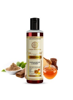 Khadi Natural Khadi Natural Sandalwood and Honey Body Wash Gentle Body Cleanser for Healthy Skin Body Wash for Calming Sunburns Body Wash for Soft Skin Suitable for All Skin Types 210ml  - Image 1