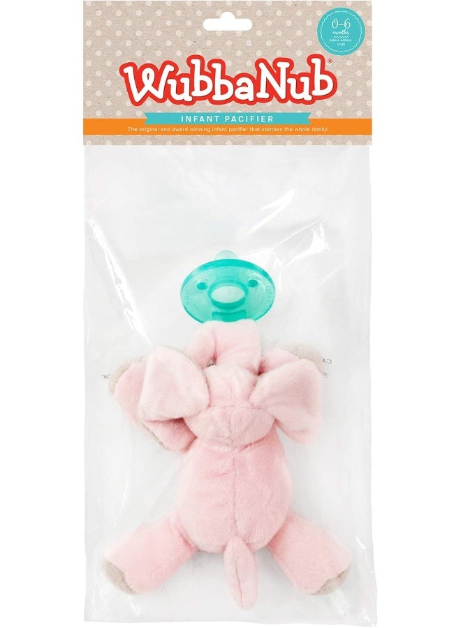 WubbaNub Infant Pacifier - Pink Elephant - Image 5
