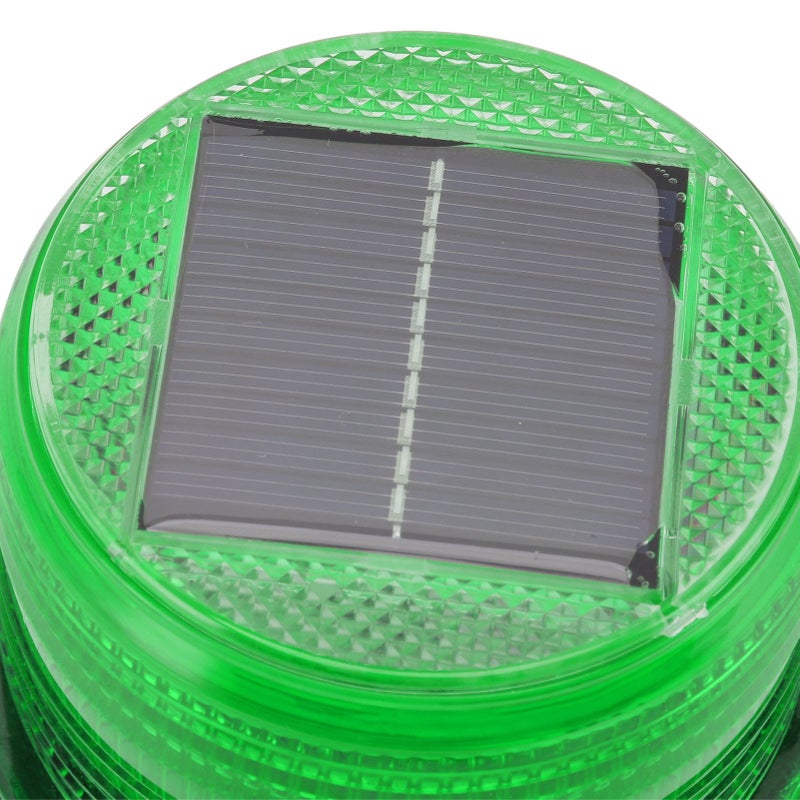 Solar Strobe Warning Safety Flashing Light Waterproof LED Emergency Warning Light with Strong Magnetic Base for Snow Removal Car Forklift Truck Green - Image 4