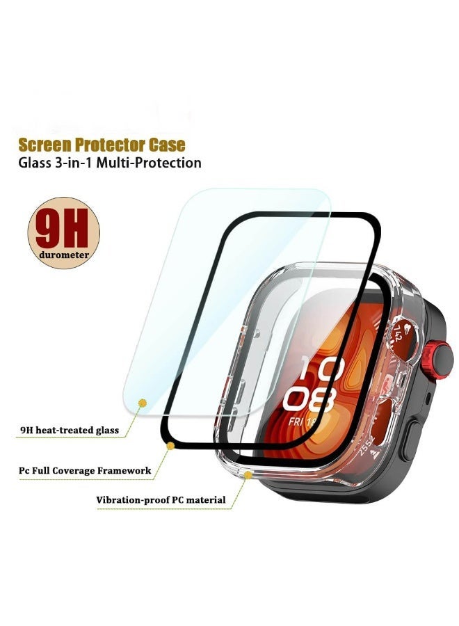 Nicor 3 PCS Case for HUAWEI Watch Fit 4 Soft TPU Screen Protector Cover TPU(silver+Black+Transparent) - Image 4