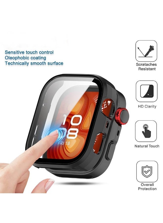 Nicor 3 PCS Case for HUAWEI Watch Fit 4 Soft TPU Screen Protector Cover TPU(silver+Black+Transparent) - Image 3