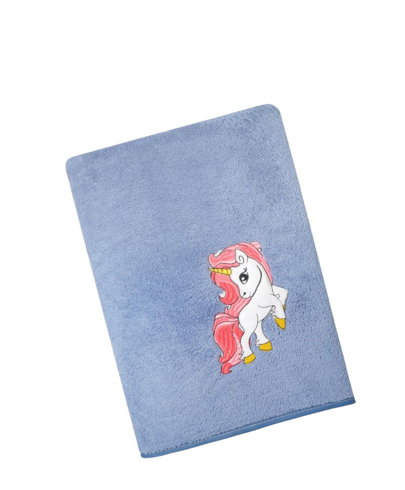 MAXOSHINE Microfiber Kids Bath Towels Quick Dry Super Absorbent Super Soft Bath Towel for Babies Toddler-Baby Towel for Boys and Girls (Blue (Unicorn Design), Pack of 1) - Image 5