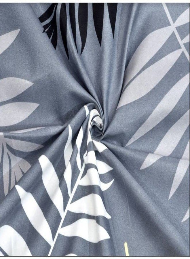 Avinya Cotton Feel Glace Cotton Elastic Fitted Printed Queen Size Double Bed Bedsheet with 2 Pillow Cover(72"x72" Gray) - Image 4