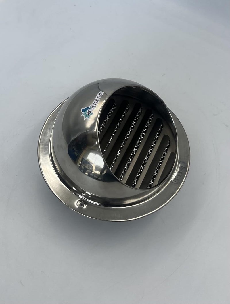 Astberg Astberg OUTER COWL STEEL CHROME SS304 150mm6 Chimney Outer CowlOuter Cowl with MeshDuct Pipe CoverWall Vent CoverVent Cap  - Image 4