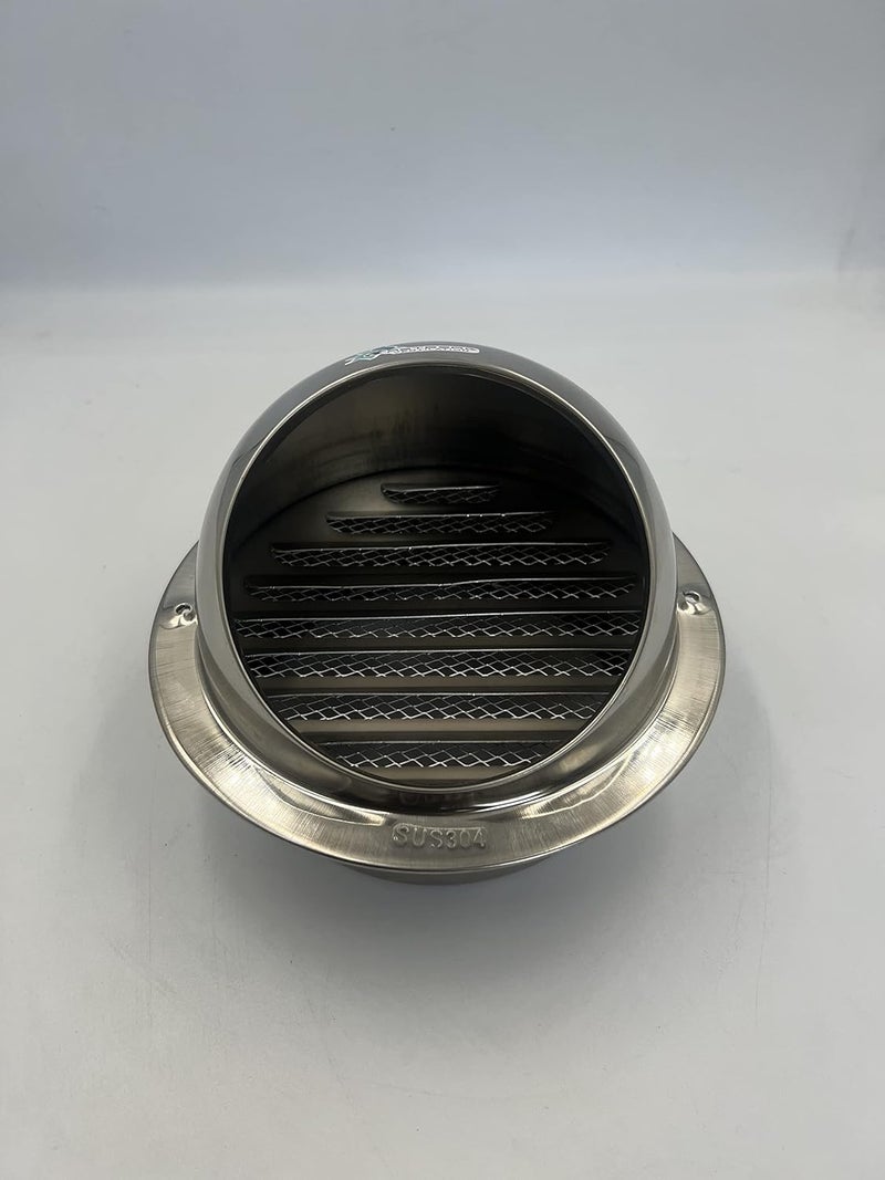 Astberg Astberg OUTER COWL STEEL CHROME SS304 150mm6 Chimney Outer CowlOuter Cowl with MeshDuct Pipe CoverWall Vent CoverVent Cap  - Image 3